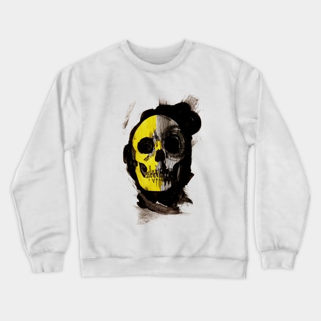 Yellow Skull Crewneck Sweatshirt by theprometeus